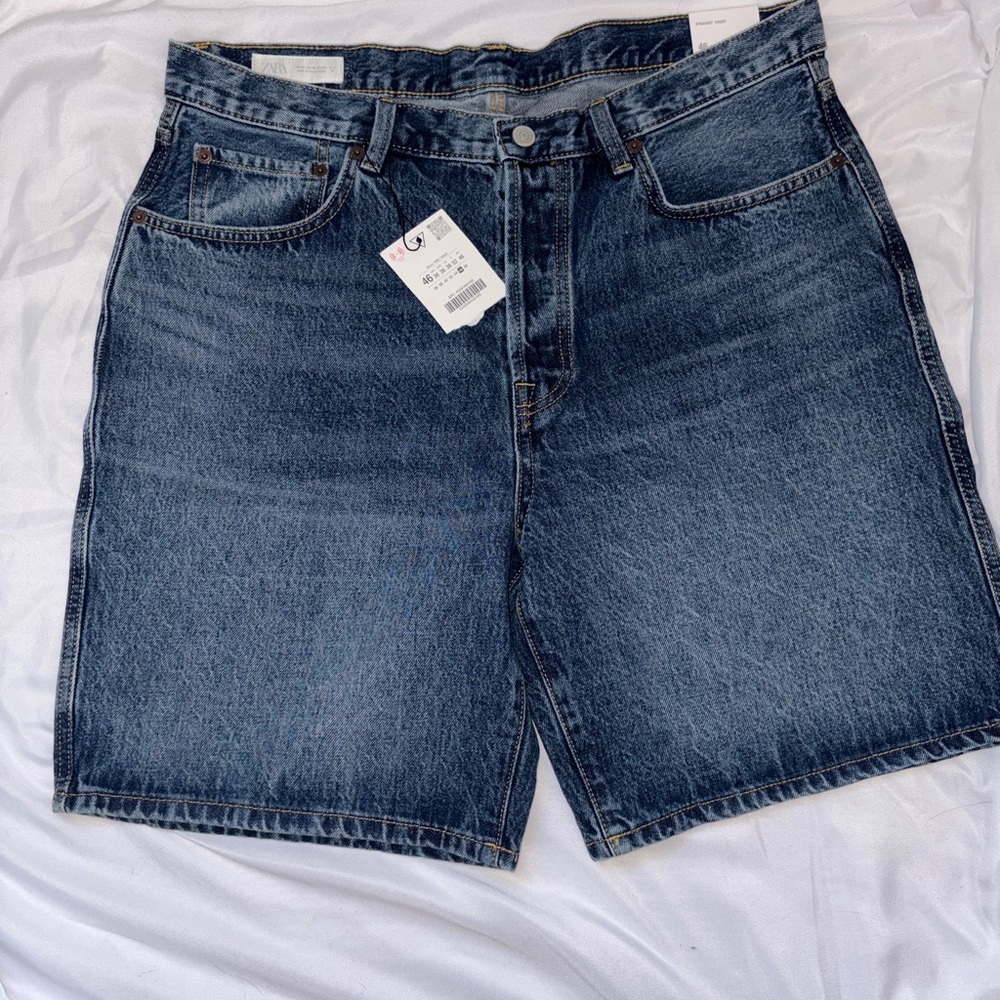 Women's Dark Blue Denim Shorts